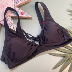 Keyhole Bralette Bikini Top - Xhilaration Black